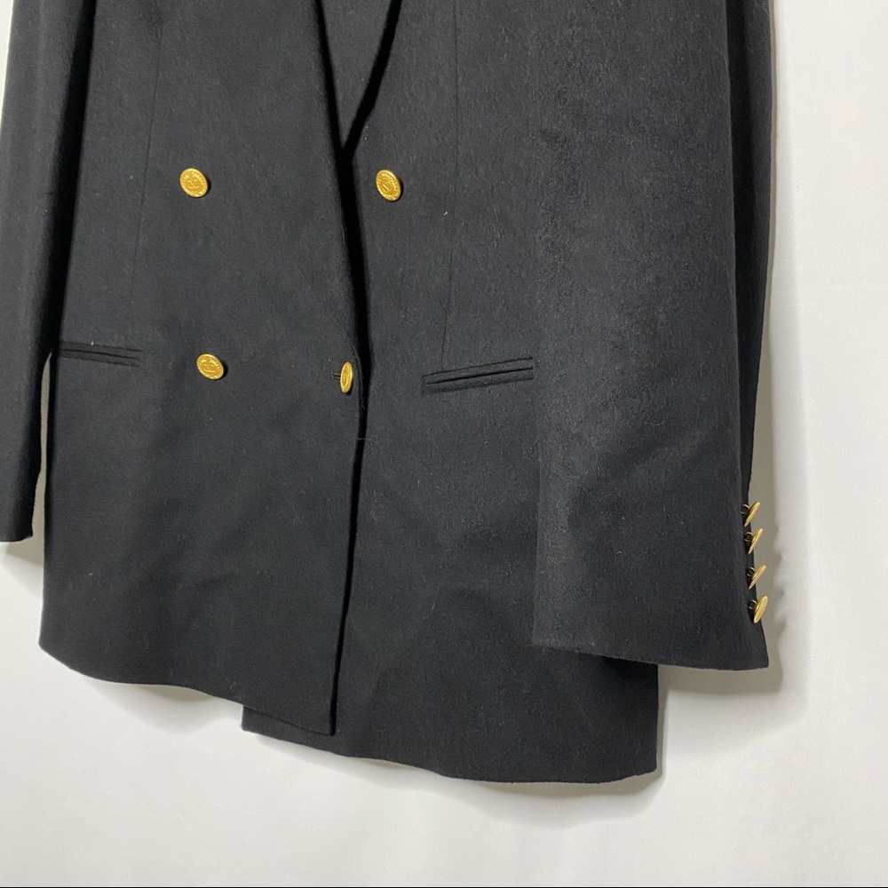 Valentino Men's Black Double-Breasted Blazer with Gold Buttons - Picture 3 of 9